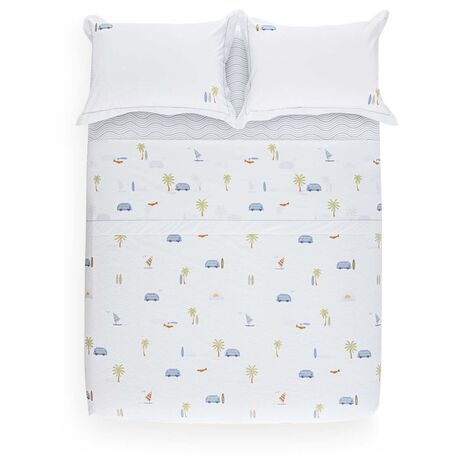 imagem do produto Jogo de Cama Casal 200 Fios Ondas do Surf - Naturalle Fashion