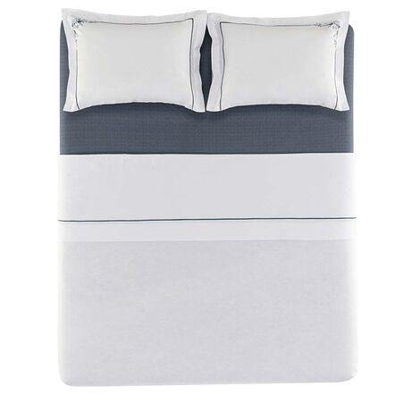 imagem do produto Jogo de Cama Casal 200 Fios Tinto Bordado Helen - Karsten