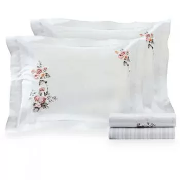 imagem de Jogo de Cama Casal 200 Fios Verene - Kacyumara