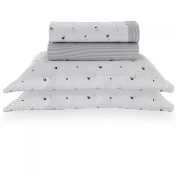 imagem de Jogo de Cama Casal 200 Fios Vintage Cubes - Kacyumara