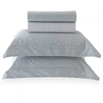 imagem de Jogo de Cama Casal 200 Fios Vintage Estrela - Kacyumara