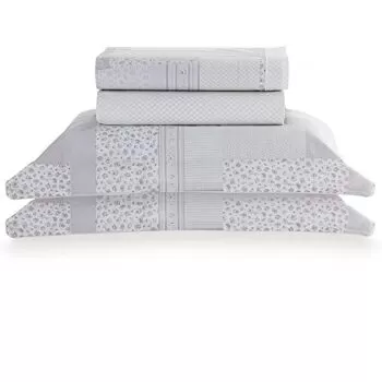 imagem de Jogo de Cama Casal 200 Fios Vintage Lucie - Kacyumara