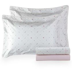 Jogo de Cama Casal 200 Fios Vintage Malu  Estampado Claro
