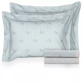 imagem de Jogo de Cama Casal 200 Fios Vintage Pivone - Kacyumara