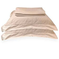 Jogo de Cama Casal 300 Fios Bordado Charlotte Areia