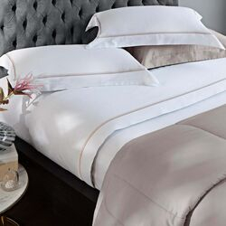 Jogo de Cama Casal 300 Fios Bordado Dubai Branco/Roses