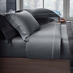 Jogo de Cama Casal 300 Fios Bordado Monaco Silver/Prata