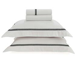 Jogo de Cama Casal 300 Fios Capitale Branco/Nero