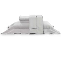 Jogo de Cama Casal 300 Fios Constantine Branco/Marinho