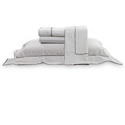 Jogo de Cama Casal 300 Fios Constantine Branco/Preto