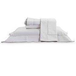Jogo de Cama Casal 300 Fios Constantine Branco/Cinza