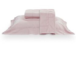Jogo de Cama Casal 300 Fios Constantine Rosa/Branco