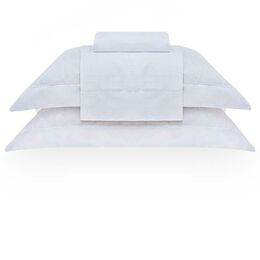 Jogo de Cama Casal 300 Fios Damask Square Branco