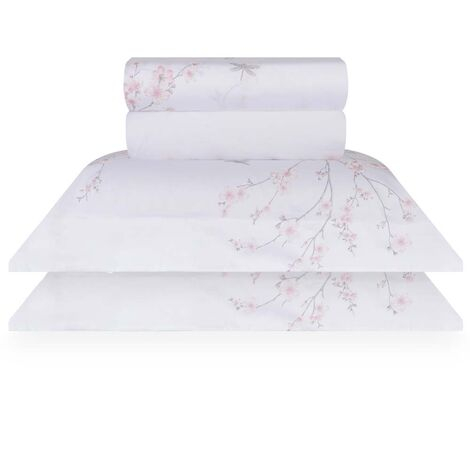 imagem do produto Jogo de Cama Casal 300 Fios Flor de Cerejeira - Naturalle Fashion