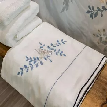 imagem de Jogo de Cama Casal 300 Fios Florale Bordado - Marken Fassi