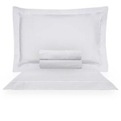 Jogo de Cama Casal 300 Fios Lázio Festonê Tinto Branco