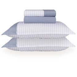 Jogo de Cama Casal 300 Fios Seattle Azul Claro
