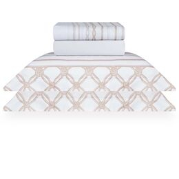 Jogo de Cama Casal 300 Fios Sorrento Branco/Fend