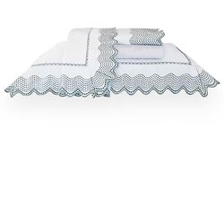 Jogo de Cama Casal 300 Fios Turmalina Branco/Verde