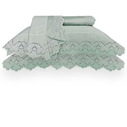 Jogo de Cama Casal 400 Fios Butterfly Verde