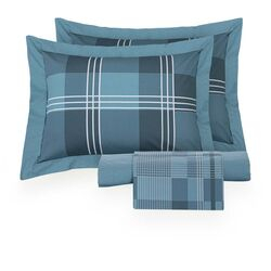 Jogo de Cama King 200 Fios Connie Azul