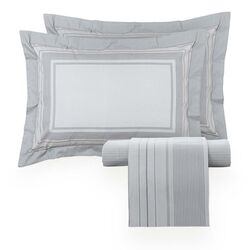 Jogo de Cama King 200 Fios Tivar Cinza