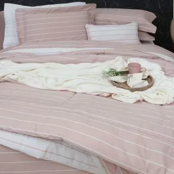 imagem de Jogo de Cama King 200 Fios Vintage Listras - Kacyumara