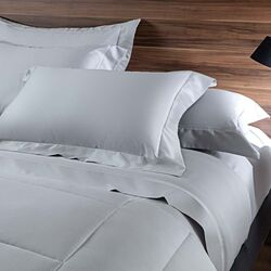 Jogo de Cama King 300 Fios Bordado Istambul Prata/Branco