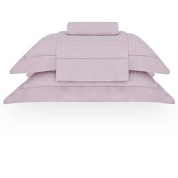 Jogo de Cama King 300 Fios Damask Square Rosa Pluma/003