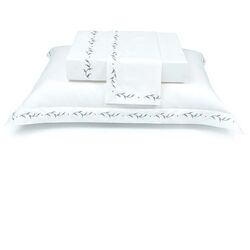 Jogo de Cama King 300 Fios Natu Arbo Branco/Prata