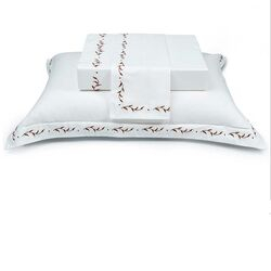 Jogo de Cama King 300 Fios Natu Arbo Branco/Terracota
