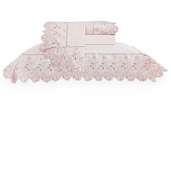 Jogo de Cama King 300 Fios Pétala Rosa Sereno