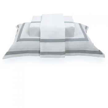Jogo de Cama King 300 Fios Veneza Prateado