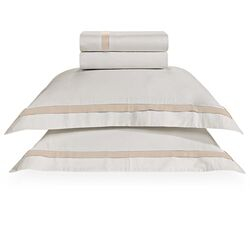 Jogo de Cama King 300 Fios Vercelli Branco/Rose