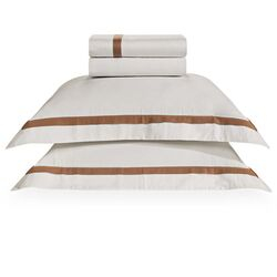 Jogo de Cama King 300 Fios Vercelli Branco/Vecchio