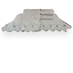 Jogo de Cama King 400 Fios Diamante Bege
