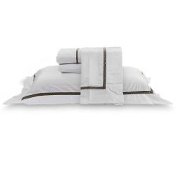Jogo de Cama King 700 Fios Treviso Branco/Kaki