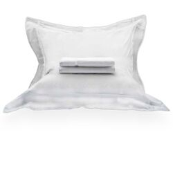Jogo de Cama Queen 1000 Fios Vernon Fitado Branco