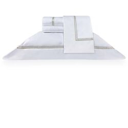 Jogo de Cama Queen 1000 Fios Zurique Branco/Bege