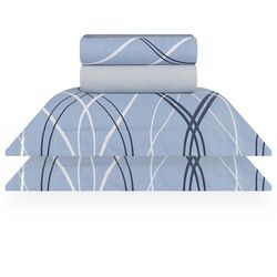 Jogo de Cama Queen 180 Fios Cassis Azul