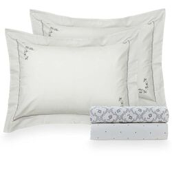 Jogo de Cama Queen 200 Fios Sorella Estampado Claro