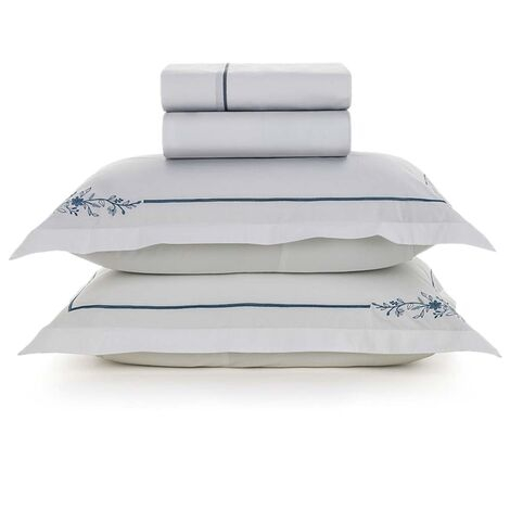 imagem do produto Jogo de Cama Queen 200 Fios Tinto Bordado Helen - Karsten