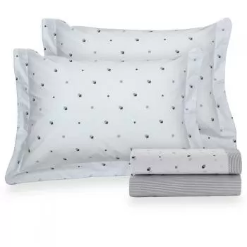 imagem de Jogo de Cama Queen 200 Fios Vintage Cubes - Kacyumara