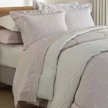 imagem de Jogo de Cama Queen 200 Fios Vintage Poa Bela - Casa K
