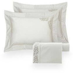Jogo de Cama Queen 300 Fios Bordado Taiti Off White/Greenjoy