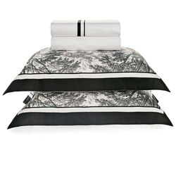 Jogo de Cama Queen 300 Fios Contarini Branco/Preto