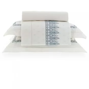 imagem de Jogo de Cama Queen 300 Fios Lázio Muara - Kacyumara