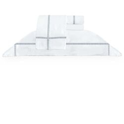Jogo de Cama Queen 300 Fios Nattura Branco/Cinza Noite