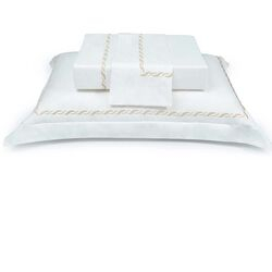 Jogo de Cama Queen 300 Fios Natu Maree Branco/Nude