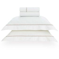 Jogo de Cama Queen 300 Fios Portello 240x260cm Branco/Legno